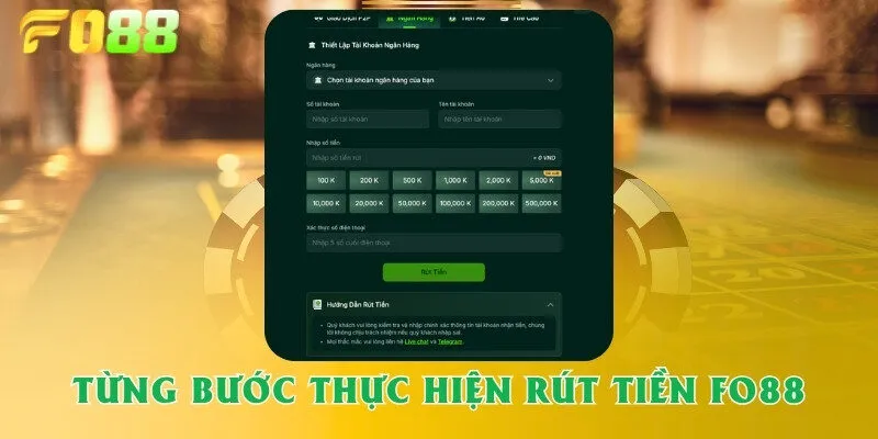Chuyển tiền về ví cược chính trước khi thực hiện giao dịch rút thưởng